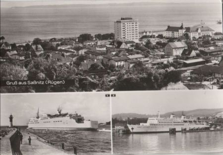Sassnitz - u.a. Schwedenfährschiff Skane - ca. 1980 Sassnitz - u.a. Schwedenfährschiff Skane - ca. 1980