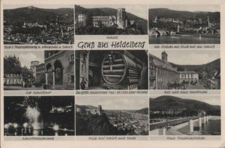 Heidelberg - u.a. Schloßhof - ca. 1955 Heidelberg - u.a. Schloßhof - ca. 1955