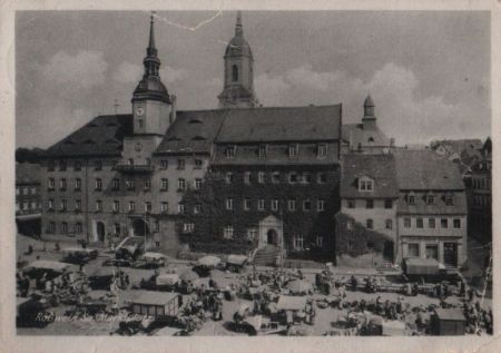 Roßwein - Marktplatz - 1959 Roßwein - Marktplatz - 1959