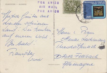 Portugal - Albufeira Algarve - 1972 Portugal - Albufeira Algarve - 1972