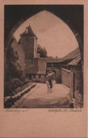 Rothenburg - Cobolzeller Tor, Stadtseite - ca. 1935 Rothenburg - Cobolzeller Tor, Stadtseite - ca. 1935