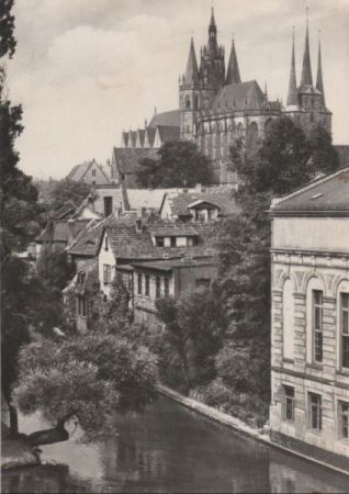 Erfurt - Blick zu Dom und Severikirche - 1970 Erfurt - Blick zu Dom und Severikirche - 1970