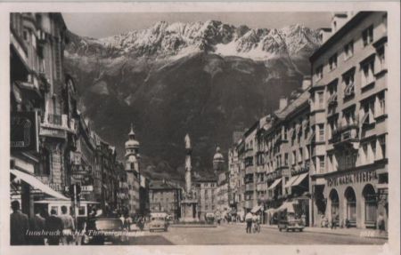 Österreich - Innsbruck - Theresienstraße - 1955 Österreich - Innsbruck - Theresienstraße - 1955