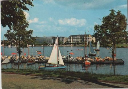 Hamburg - Blick über die Außenalster - 1966 Hamburg - Blick über die Außenalster - 1966