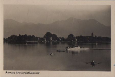 Chiemsee - Blick auf Fraueninsel - 1957 Chiemsee - Blick auf Fraueninsel - 1957