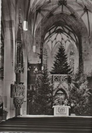 Tübingen - Inneres der Stiftskirche - ca. 1965 Tübingen - Inneres der Stiftskirche - ca. 1965