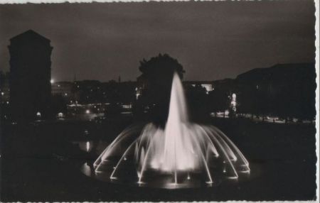 Mannheim - Wasserspiele bei Nacht - ca. 1960 Mannheim - Wasserspiele bei Nacht - ca. 1960