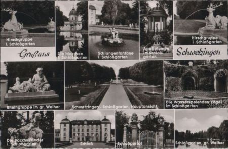 Schwetzingen - u.a. Bacchuskinder im Schloßgarten - ca. 1960 Schwetzingen - u.a. Bacchuskinder im Schloßgarten - ca. 1960