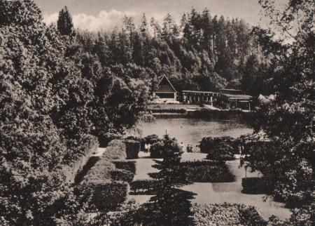 Braunlage - Kurgarten mit Gondelteich - 1976 Braunlage - Kurgarten mit Gondelteich - 1976