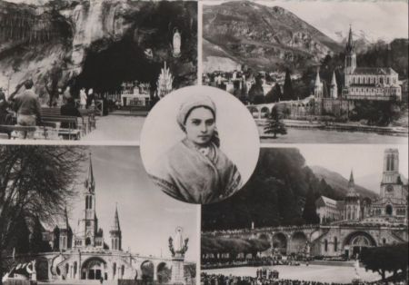Frankreich - Lourdes - mit 5 Bildern - ca. 1955 Frankreich - Lourdes - mit 5 Bildern - ca. 1955