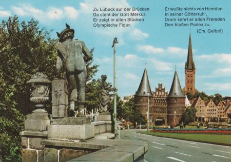 Lübeck - Gott Merkur - ca. 1985 Lübeck - Gott Merkur - ca. 1985