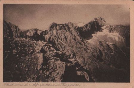 Alpspitze - Grat zur Zugspitze - ca. 1935 Alpspitze - Grat zur Zugspitze - ca. 1935