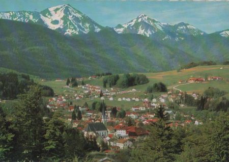 Siegsdorf, Oberbayern - mit Hochfelln - ca. 1975 Siegsdorf, Oberbayern - mit Hochfelln - ca. 1975