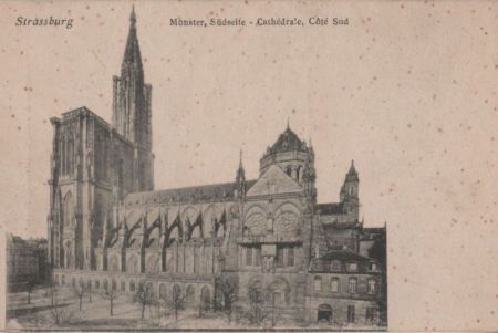 Straßburg - Münster, Südseite - ca. 1940 Straßburg - Münster, Südseite - ca. 1940