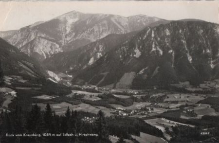 Österreich - Edlach - Blick vom Kreuzberg - 1964 Österreich - Edlach - Blick vom Kreuzberg - 1964