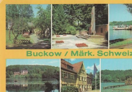 Buckow - Restaurant Pritzhagener Mühle, Sowjetisches Ehrenmal, Anlegestelle am Schermützelsee, Griepensee, Buckow - Restaurant Pritzhagener Mühle, Sowjetisches Ehrenmal, Anlegestelle am Schermützelsee, Griepensee,