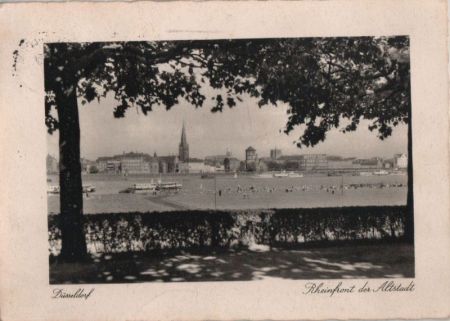 Düsseldorf - Rheinfront der Altstadt - 1954 Düsseldorf - Rheinfront der Altstadt - 1954
