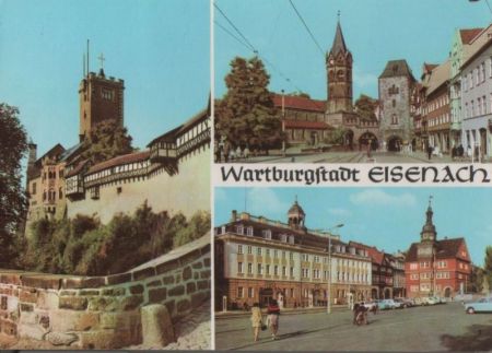 Eisenach - u.a. Wartburg von Osten - 1976 Eisenach - u.a. Wartburg von Osten - 1976