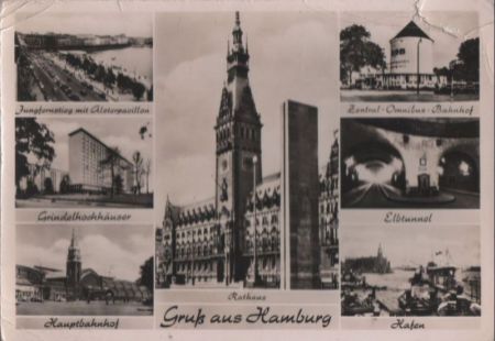 Hamburg - u.a. Jungfernstieg - 1956 Hamburg - u.a. Jungfernstieg - 1956