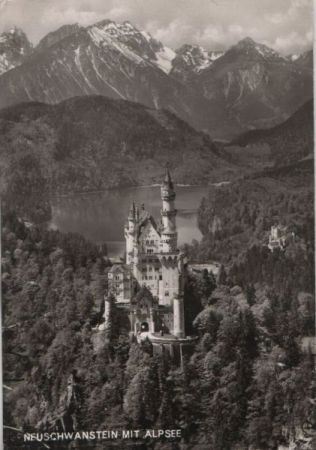 Schwangau Neuschwanstein - mit Alpsee - 1956 Schwangau Neuschwanstein - mit Alpsee - 1956