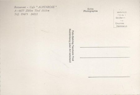 Österreich - Zöblen Tirol - Cafe Alpenrose - ca. 1965