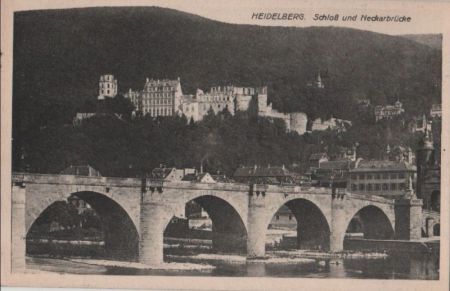 Heidelberg - Schloß und Neckarbrücke - 1928 Heidelberg - Schloß und Neckarbrücke - 1928