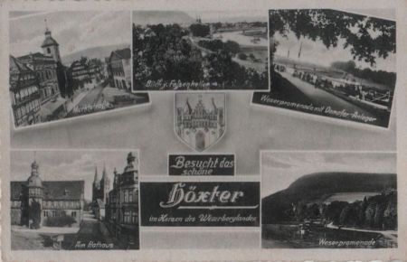 Höxter - u.a. Weserpromenade - ca. 1960 Höxter - u.a. Weserpromenade - ca. 1960