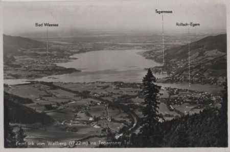 Tegernsee - Fernblick vom Wallberg - ca. 1955 Tegernsee - Fernblick vom Wallberg - ca. 1955