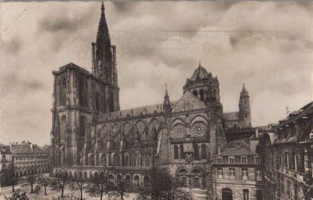 Frankreich - Strasbourg - Cathedrale, Cote Sud - 1956 Frankreich - Strasbourg - Cathedrale, Cote Sud - 1956