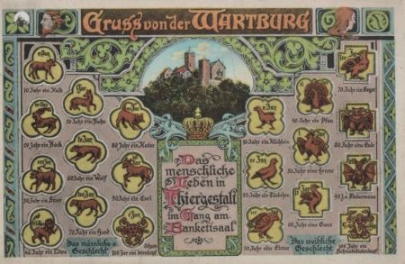 Eisenach - Wartburg, menschliches Leben in Thiergestalt - 1939 Eisenach - Wartburg, menschliches Leben in Thiergestalt - 1939