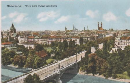 München - Blick vom Maximilianeum - ca. 1925 München - Blick vom Maximilianeum - ca. 1925