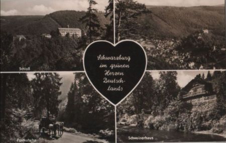 Schwarzburg - u.a. Ansicht von oben - 1961 Schwarzburg - u.a. Ansicht von oben - 1961