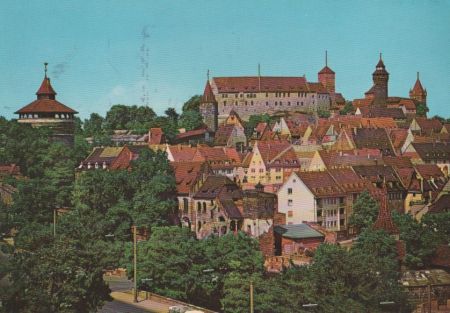 Nürnberg, Mittelfranken - Blick auf die Burg - 1963 Nürnberg, Mittelfranken - Blick auf die Burg - 1963