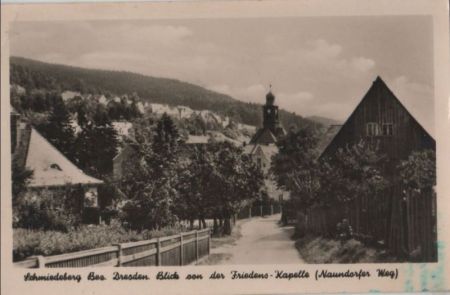 Schmiedeberg - Blick von der Friedenskapelle - 1954 Schmiedeberg - Blick von der Friedenskapelle - 1954