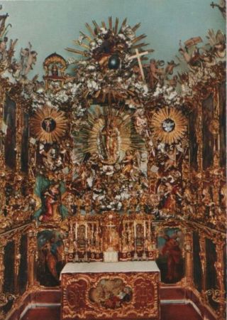 Fischbachau-Birkenstein - Wallfahrtskapelle, Altar mit Gnadenbild - ca. 1985 Fischbachau-Birkenstein - Wallfahrtskapelle, Altar mit Gnadenbild - ca. 1985