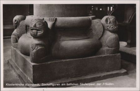 Alpirsbach - Klosterkirche, Sockelfiguren - ca. 1950 Alpirsbach - Klosterkirche, Sockelfiguren - ca. 1950