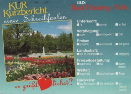 Bad Füssing - Kurkurzbericht - 1996 Bad Füssing - Kurkurzbericht - 1996