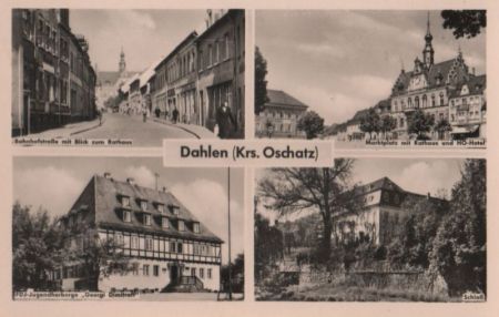 Dahlen - u.a. Marktplatz mit Rathaus und Hotel - 1961 Dahlen - u.a. Marktplatz mit Rathaus und Hotel - 1961