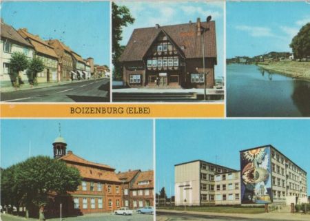 Boizenburg - u.a. Hafen mit VEB Elbe-Werften - 1978 Boizenburg - u.a. Hafen mit VEB Elbe-Werften - 1978