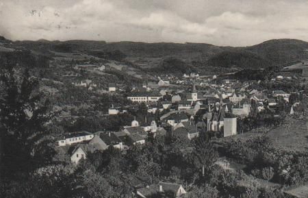 Adenau, Eifel - Gesamtansicht - 1958 Adenau, Eifel - Gesamtansicht - 1958
