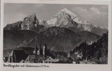 Berchtesgaden - mit Watzmann - ca. 1955 Berchtesgaden - mit Watzmann - ca. 1955