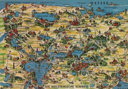 Holsteinische Schweiz - Überscihtskarte - ca. 1980 Holsteinische Schweiz - Überscihtskarte - ca. 1980