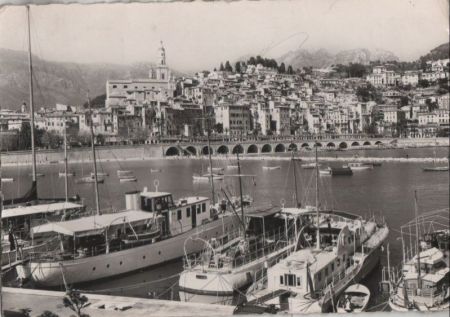 Frankreich - Menton - Le port et la viellie ville - 1961 Frankreich - Menton - Le port et la viellie ville - 1961