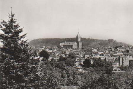 Annaberg-Buchholz - mit St. Annenkirche und Pöhlberg - 1977 Annaberg-Buchholz - mit St. Annenkirche und Pöhlberg - 1977