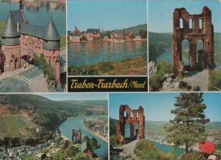Traben-Trarbach - mit Ruine Grevenburg - ca. 1980 Traben-Trarbach - mit Ruine Grevenburg - ca. 1980
