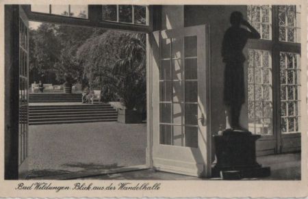 Bad Wildungen - Blick aus der Wandelhalle - ca. 1950 Bad Wildungen - Blick aus der Wandelhalle - ca. 1950