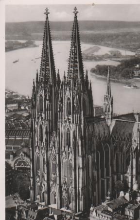 Köln - Dom - Fliegeraufnahme - 1953 Köln - Dom - Fliegeraufnahme - 1953
