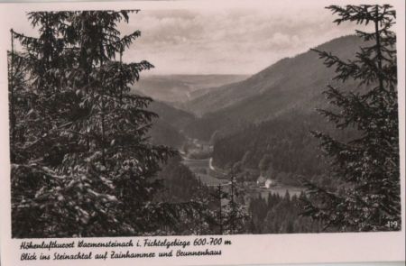 Warmensteinach - Blick ins Steinachtal - ca. 1950 Warmensteinach - Blick ins Steinachtal - ca. 1950