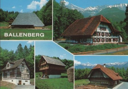 Schweiz - Hofstetten, Freilichtmuseum Ballenberg - u.a. Speicher von Kiesen - ca. 1980 Schweiz - Hofstetten, Freilichtmuseum Ballenberg - u.a. Speicher von Kiesen - ca. 1980