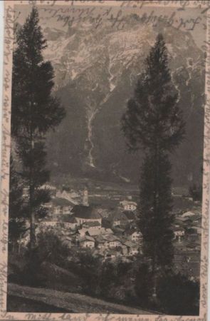 Mittenwald - Blick vom Kalvarienberg - 1926 Mittenwald - Blick vom Kalvarienberg - 1926